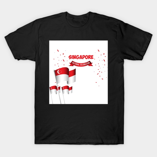 Singapore national day T-Shirt by Tianna Bahringer